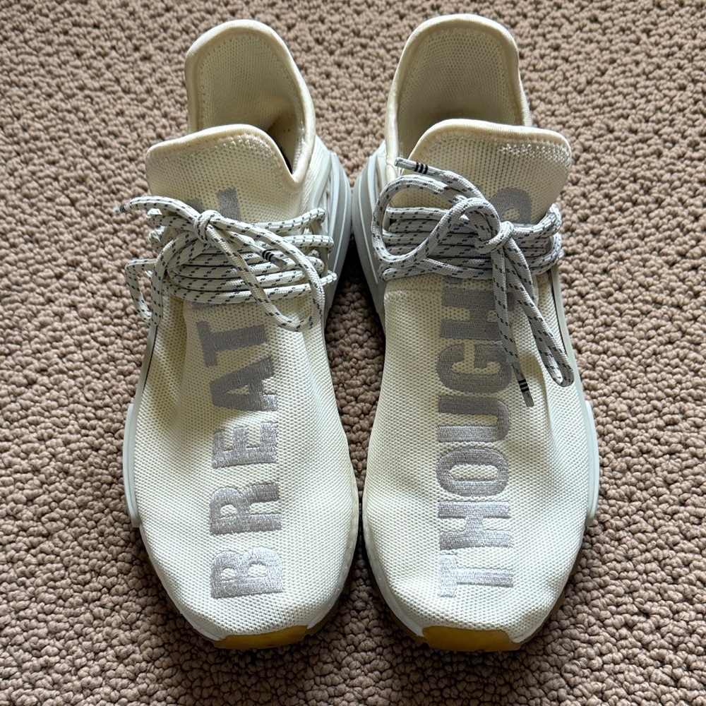 Adidas NMD Hu Trail Pharrell Now Is Her Time Cream/White With Box Mens 8.5